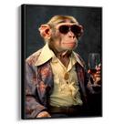 Quadro decorativo Macaco Sommelier