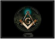Quadro Decorativo Maçonaria Maçons Templos Místicos Decorações Com Moldura G05