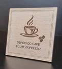 Quadro decorativo madeira gravado a laser 15x15 cm - Ecopartners