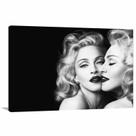 Quadro decorativo Madona Preto e Branco Retro Tela de Tecido