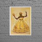 Quadro Decorativo Mamãe Oxum 45x34cm Quadro Decorativo Mamãe Oxum 45x34cm