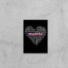 Quadro Decorativo Mamãe Qualidades Coração Preto 45x34cm Quadro Decorativo Mamãe Qualidades Coração Preto 45x34cm