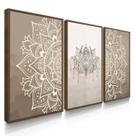 Quadro Decorativo Mandala Com Moldura