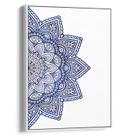 Quadro decorativo Mandala - Flor Azul em Elegância Eterna - Art Canvas