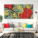 Quadro Decorativo Mandalas Flores 140x65