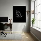 Quadro Decorativo Mãos Prece - 70x50cm