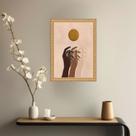 Quadro Decorativo Mãos Terracota 45x34cm Quadro Decorativo Mãos Terracota 45x34cm