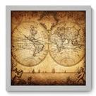 Quadro Decorativo - Mapa Antigo - 33cm x 33cm - 006qddb