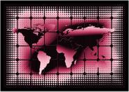 Quadro Decorativo Mapa Artístico Abstrato Geografia Salas Escritórios Quartos Com Moldura RC007