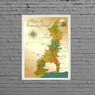 Quadro Decorativo Mapa Estrada Real 45x34cm
