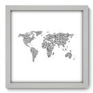 Quadro Decorativo - Mapa Mundi - 33cm x 33cm - 009qngbb Quadro Decorativo - Mapa Mundi - 33cm x 33cm - 009qngbb
