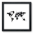 Quadro Decorativo - Mapa Mundi - 33cm x 33cm - 098qndbp