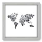 Quadro Decorativo - Mapa Mundi - 33cm x 33cm - 255qdmb Quadro Decorativo - Mapa Mundi - 33cm x 33cm - 255qdmb