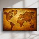Quadro Decorativo Mapa Mundi Antigo e Detalhado Quadro Decorativo Mapa Mundi Antigo e Detalhado
