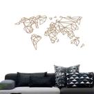 Quadro Decorativo Mapa Mundi Geométrico 3mm Vazado - Mdf