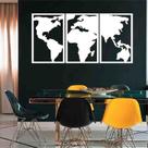 Quadro Decorativo Mapa Mundi Político 6mm Com moldura - Mdf Quadro Decorativo Mapa Mundi Político 6mm Com moldura - Mdf