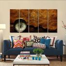 Quadro Decorativo Mapa Mundi Retro 140x65 em tecido 1