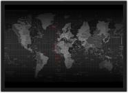 Quadro Decorativo Mapa Mundo Moderno Salas Quartos Decorações Com Moldura