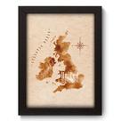 Quadro Decorativo - Mapa Reino Unido e Irlanda - 19cm x 25cm - 098qdvp
