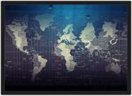 Quadro Decorativo Mapas Mundo Países Continentes Decorações Com Moldura G01