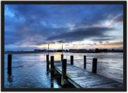 Quadro Decorativo Mar Praia Deque Paisagem Natureza Decorações Com Moldura