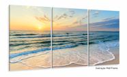 Quadro Decorativo Mar Praia Sala Quarto 120x60 3 pçs