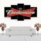 Quadro Decorativo Marca De Cerveja 115x60 5 Peças N05
