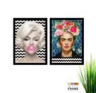 Quadro Decorativo Marilyn Frida Moderno 2 peças de 40x60 208