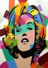 Quadro Decorativo Marilyn Monroe 30x20 Mdf Madeira Adesivada