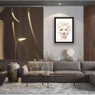 Quadro Decorativo Marilyn Monroe Flores 45x34cm