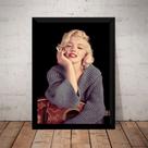 Quadro Decorativo Marilyn Monroe Foto Poster Moldurado