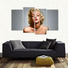 Quadro Decorativo Marilyn Monroe Quarto Em Tecido 4 Peças 1