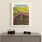 Quadro Decorativo Mato Grosso - Brasil 45x34cm Mold Branca Vidro