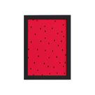 Quadro Decorativo MDF Sementes Melancia Moldura Preta 33x43cm