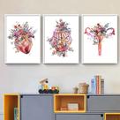 Quadro decorativo medicina anatomia corpo humano vintage moderno