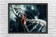 Quadro Decorativo Medicina Dna Biologia Salas Decorações Com Moldura