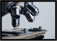 Quadro Decorativo Medicina Microscópio Biomedicina Biologia Com Moldura RC007