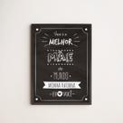 Quadro Decorativo Melhor Mãe do Mundo 24x18cm