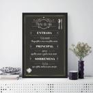 Quadro Decorativo Menu Do Dia 33x24cm - com vidro