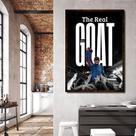 Quadro Decorativo Messi GOAT - Decoração Quarto ou Sala