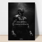 Quadro Decorativo Mike Tyson Motivação Foco Disciplina Qualidade Premium 28x20cm