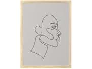 Quadro Decorativo Minimalistas Rosto Linhas
