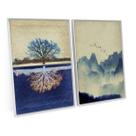 Quadro Decorativo Moderno Abstrato Paisagem Vista Para As Montanhas Para Sala Quarto Escritório - Bimper Quadro Decorativo Moderno Abstrato Paisagem Vista Para As Montanhas Para Sala Quarto Escritório - Bimper