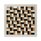 Quadro Decorativo Moderno Marrom Branco e Preto Geometrico Quadro Decorativo Moderno Marrom Branco e Preto Geometrico