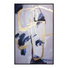 Quadro Decorativo Moderno Pinceladas Tinta Acrilica Abstrato