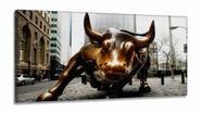 Quadro Decorativo Moderno Touro De Wall Street em Tecido Canvas 130x60 Quadro Decorativo Moderno Touro De Wall Street em Tecido Canvas 130x60