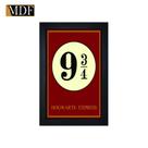 Quadro Decorativo Moldura Pintada Gel 9/34 Hogwarts Express 30x20 Mdf Adesivado