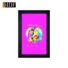 Quadro Decorativo Moldura Pintada Gel My Princess Friends 30x20 Mdf Adesivado