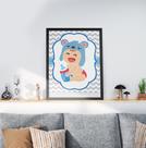 Quadro Decorativo Moldura Preta 30x40cm Baby
