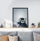 Quadro Decorativo Moldura Preta 30x40cm Monkey Music